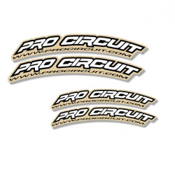 Stickers Garde Boue Avant Pro Circuit Blanc