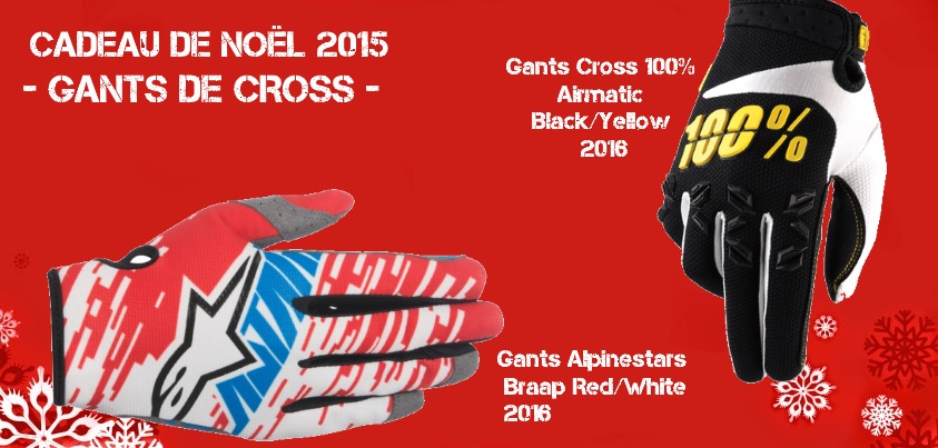 Gants Moto Cross, Gants Cross AIRMATIC Rouge/Noir