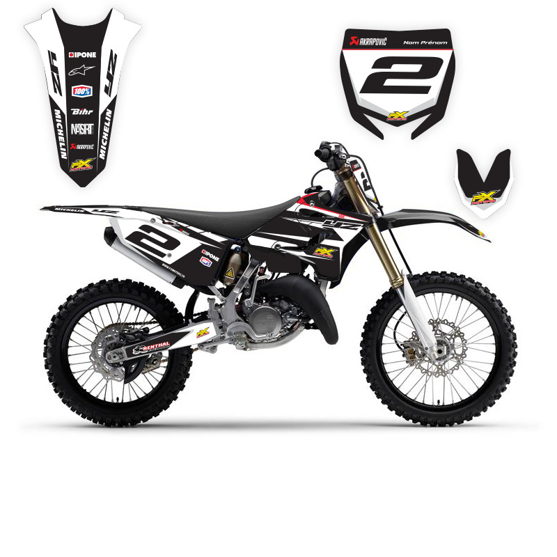 125 250yz 15 17 black white 2