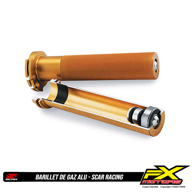 Barillet Gaz Aluminium SCAR Racing Motocross Enduro Couleur Presentation