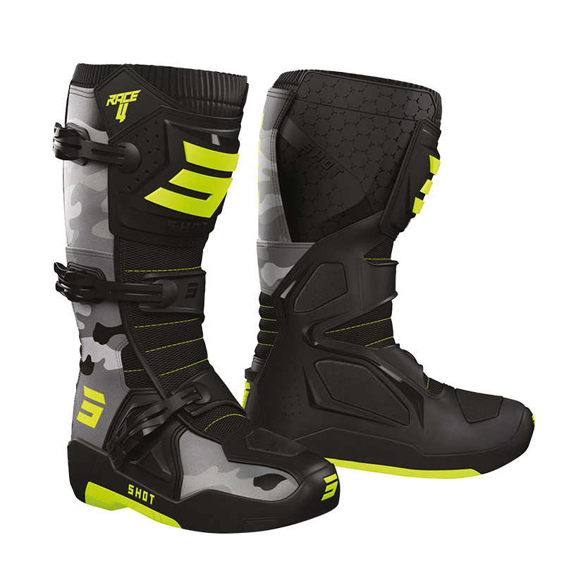 Botte Shot Race 4 Jaune Fluo Camouflage