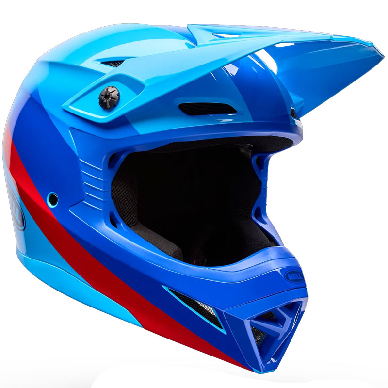 Casque Cross BELL MX10 MIPS Aviator Bleu Rouge 02