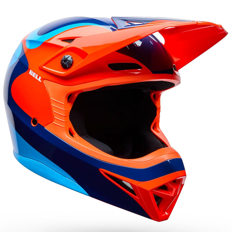 Casque Cross BELL MX10 MIPS Wave OrangeBleu 02