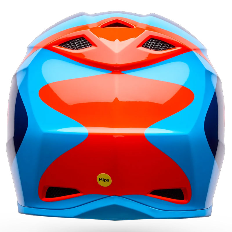 Casque Cross BELL MX10 MIPS Wave OrangeBleu 04