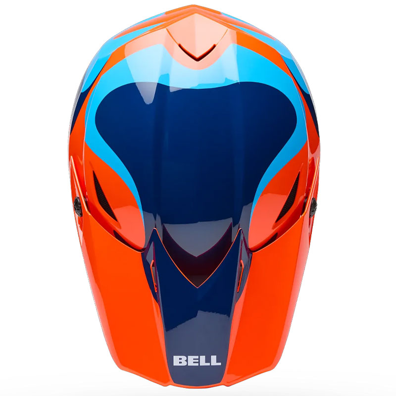 Casque Cross BELL MX10 MIPS Wave OrangeBleu 05