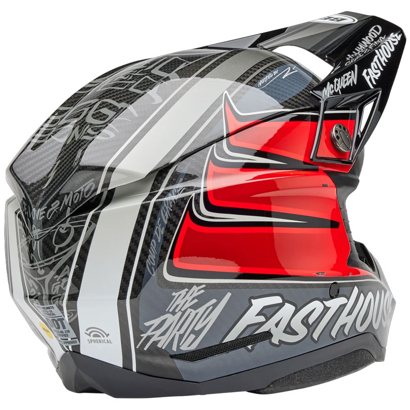 Casque Cross BELL Moto 10 Spherical Fasthouse GrisRouge 08