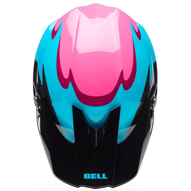 Casque Cross BELL Moto 10 Spherical Fluid VertRose 05