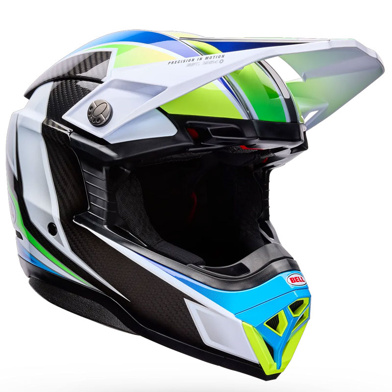 Casque Cross BELL Moto 10 Spherical Grid BlancBleu 02