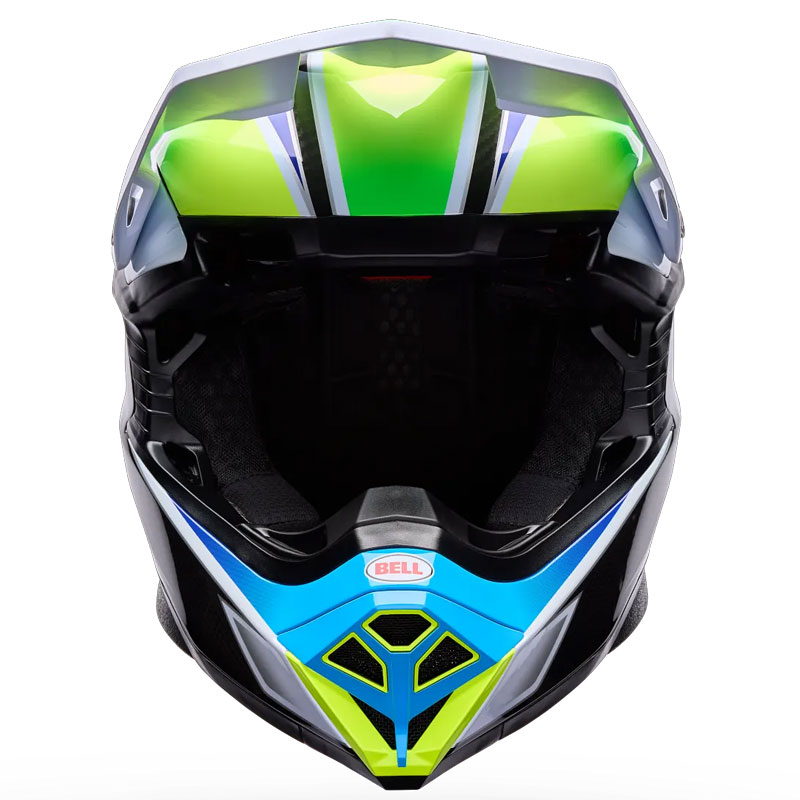 Casque Cross BELL Moto 10 Spherical Grid BlancBleu 03