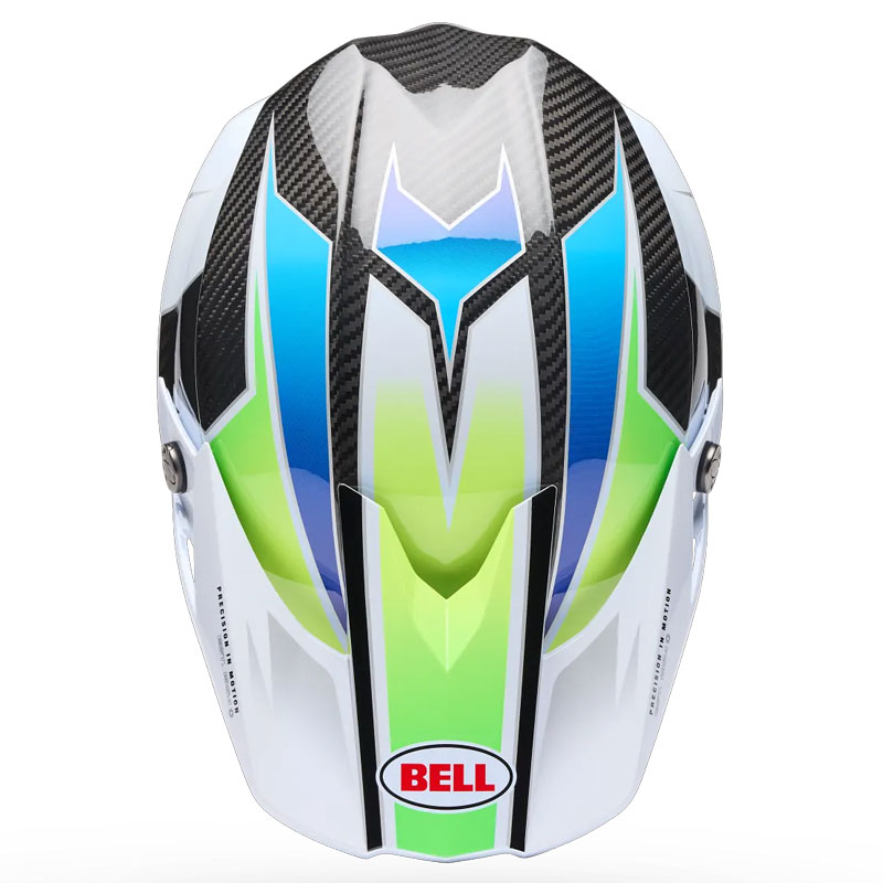 Casque Cross BELL Moto 10 Spherical Grid BlancBleu 05