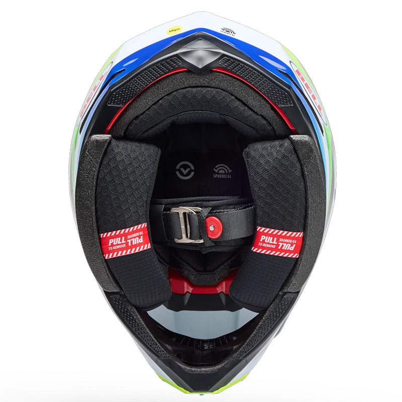Casque Cross BELL Moto 10 Spherical Grid BlancBleu 06