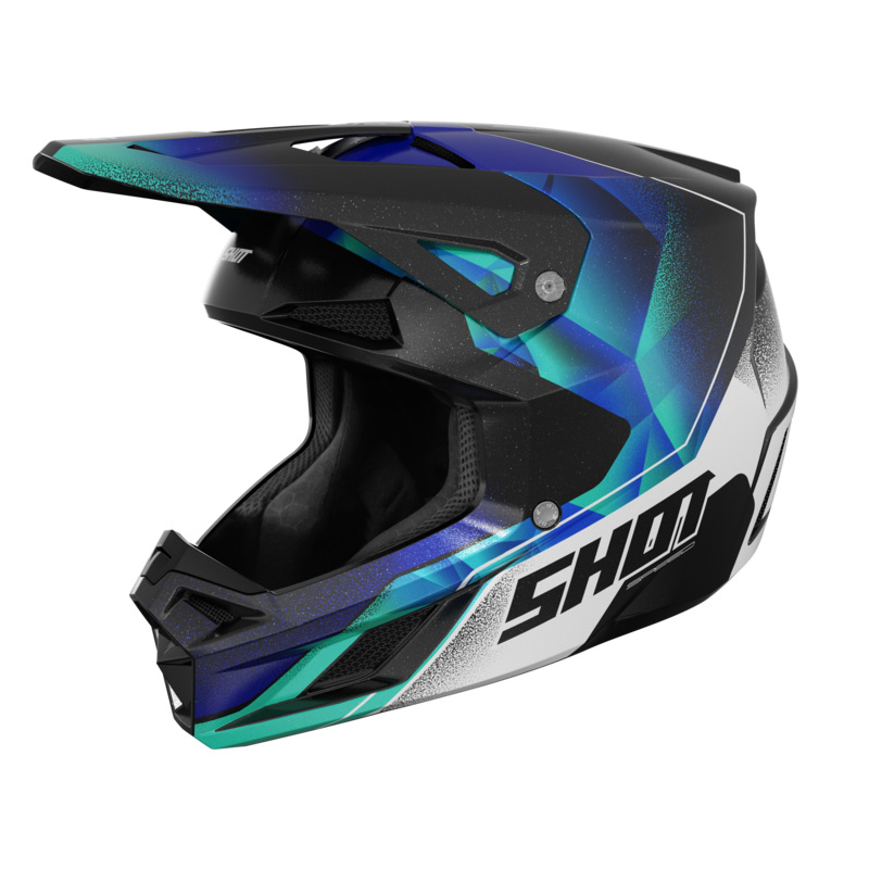 Casque Shot Bleu Noir 2026 Kid Olymp