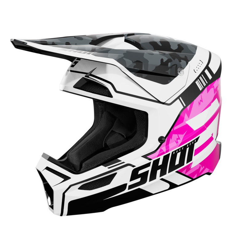 Casque Shot Rose Noir 2026 Kid Furious