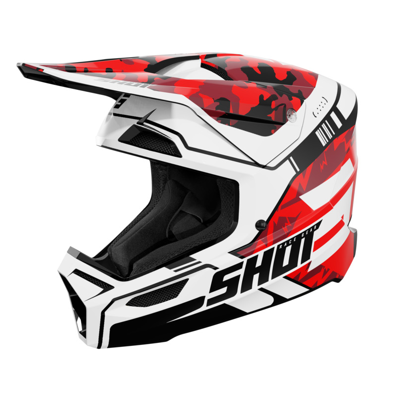 Casque Shot Rouge Blanc 2026 Kid Furious