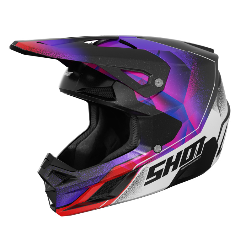 Casque Shot Violet Noir 2026 Kid Olymp