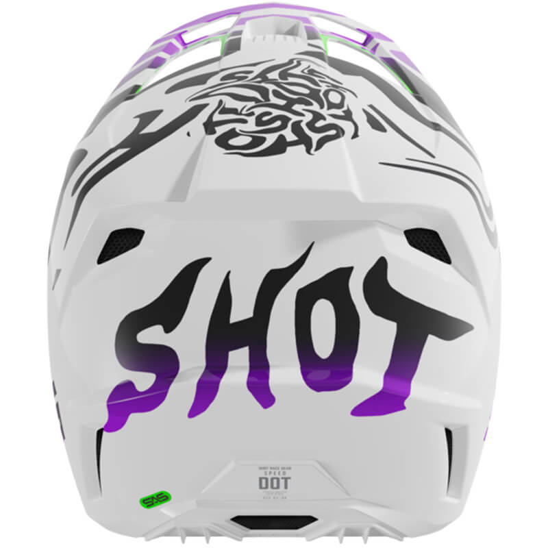 Casque Shot vViolet Vert Blanc 2026 Kid Ghost sx