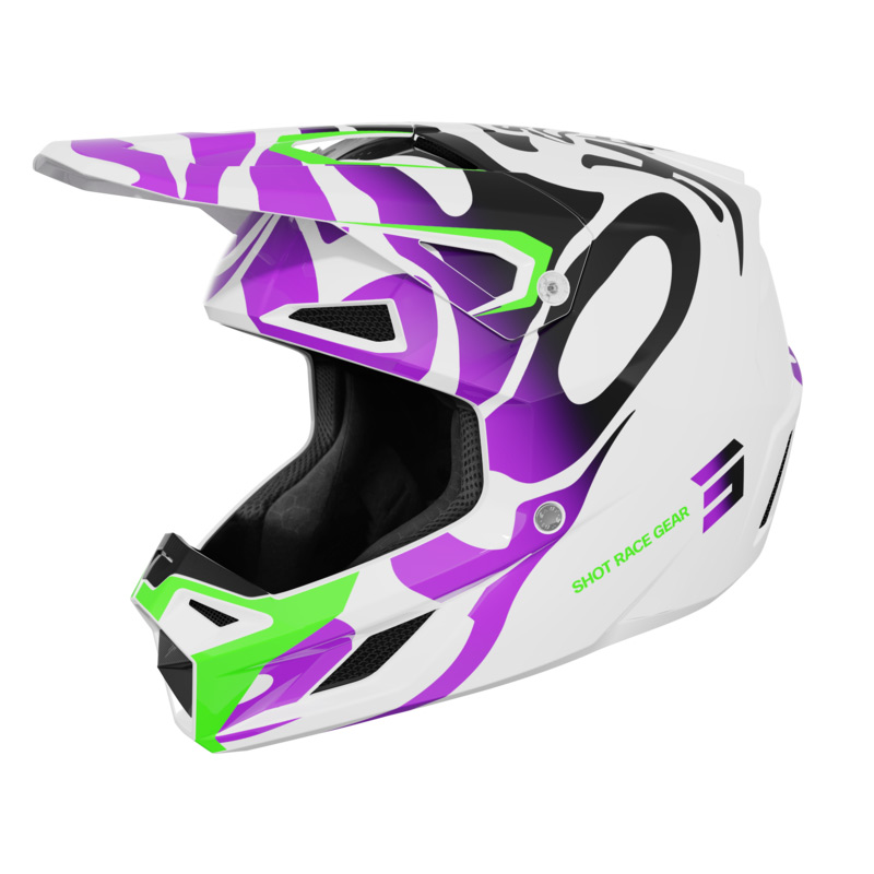 Casque Shot vViolet Vert Blanc 2026 Kid Ghost
