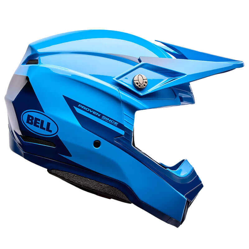 Casques bell moto 10 fade bleu