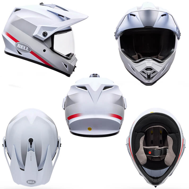 Casques bell mx 9 trail blanc mx