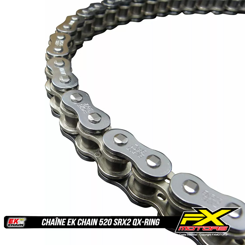 Chaine EK CHAIN 520 SXR2 QX Ring Motocross Enduro Detail