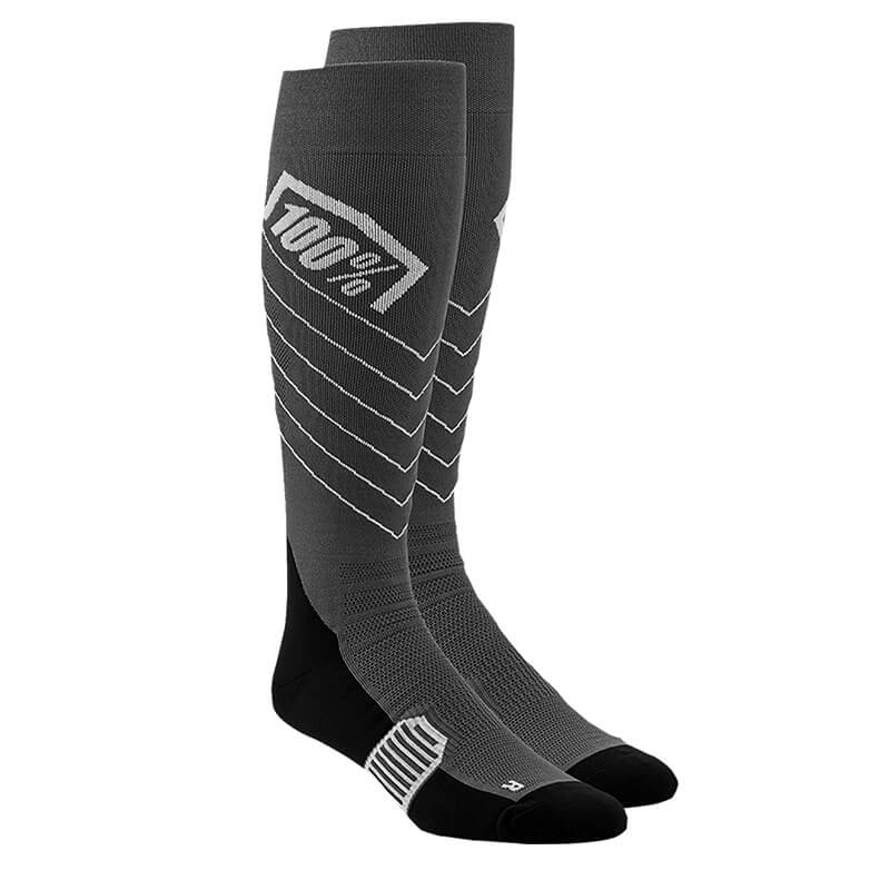 Chaussettes 100 Hi Side Performance Moto Gris