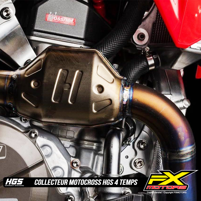 Collecteur HGS 4 Temps Motocross Enduro HONDA CRF R 