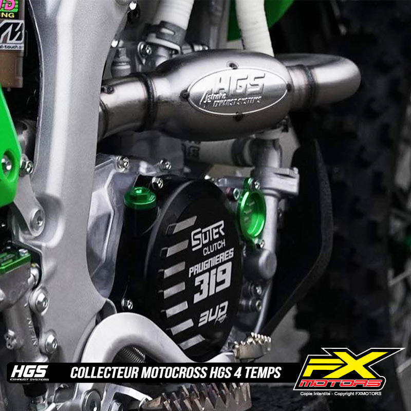 Collecteur HGS 4 Temps Motocross Enduro KAWASAKI KXF KX