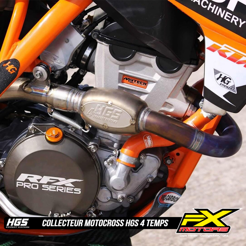 Collecteur HGS 4 Temps Motocross Enduro KTM SXF EXCF