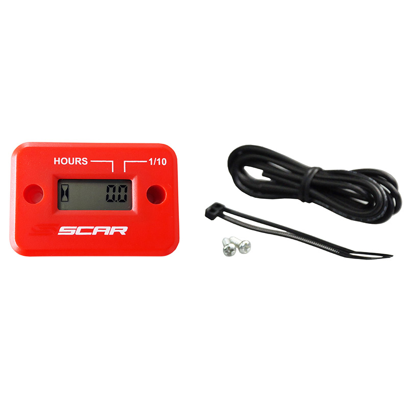 Compteur Heures Motocross Enduro SCAR Rouge