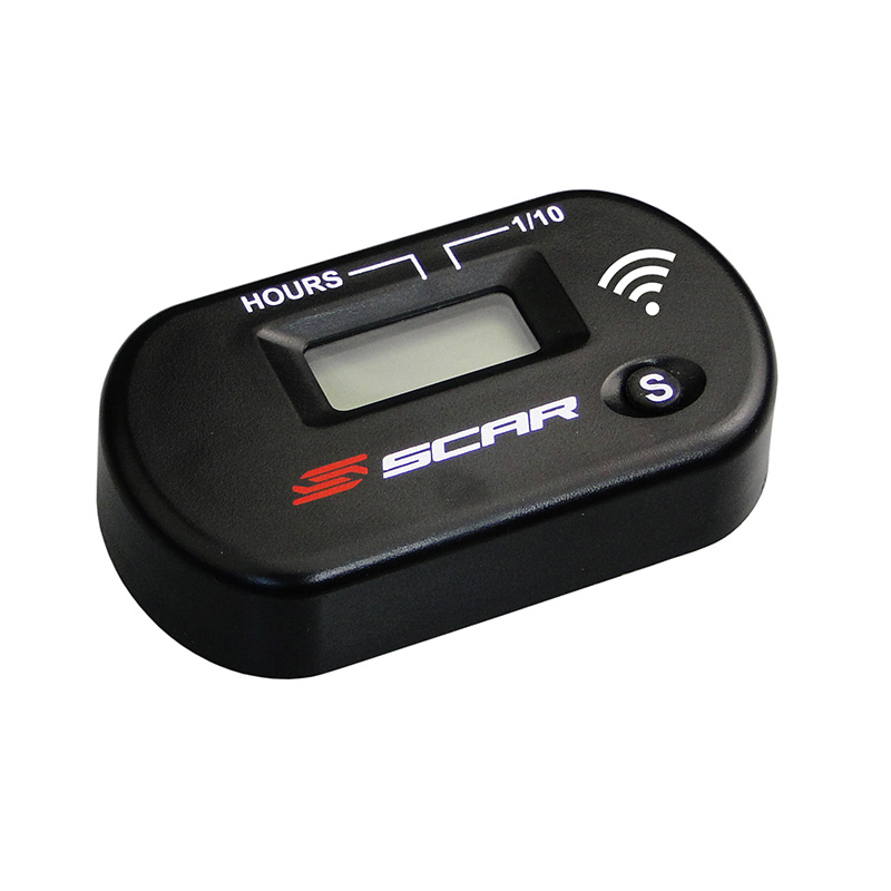 Compteur Heures Sans Fil Motocross Enduro SCAR Noir