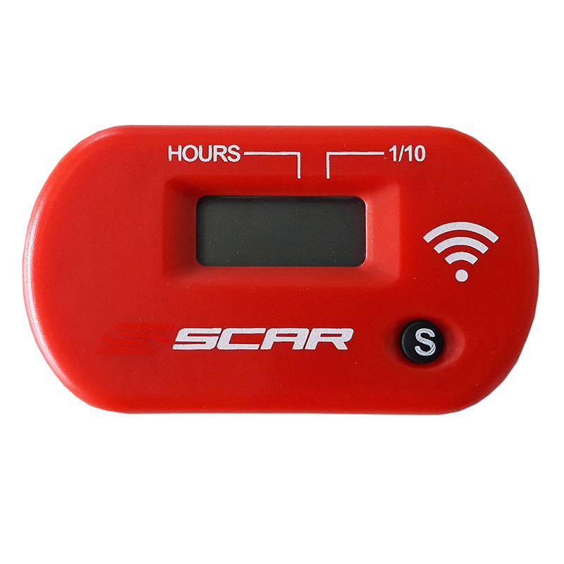 Compteur Heures Sans Fil Motocross Enduro SCAR Rouge
