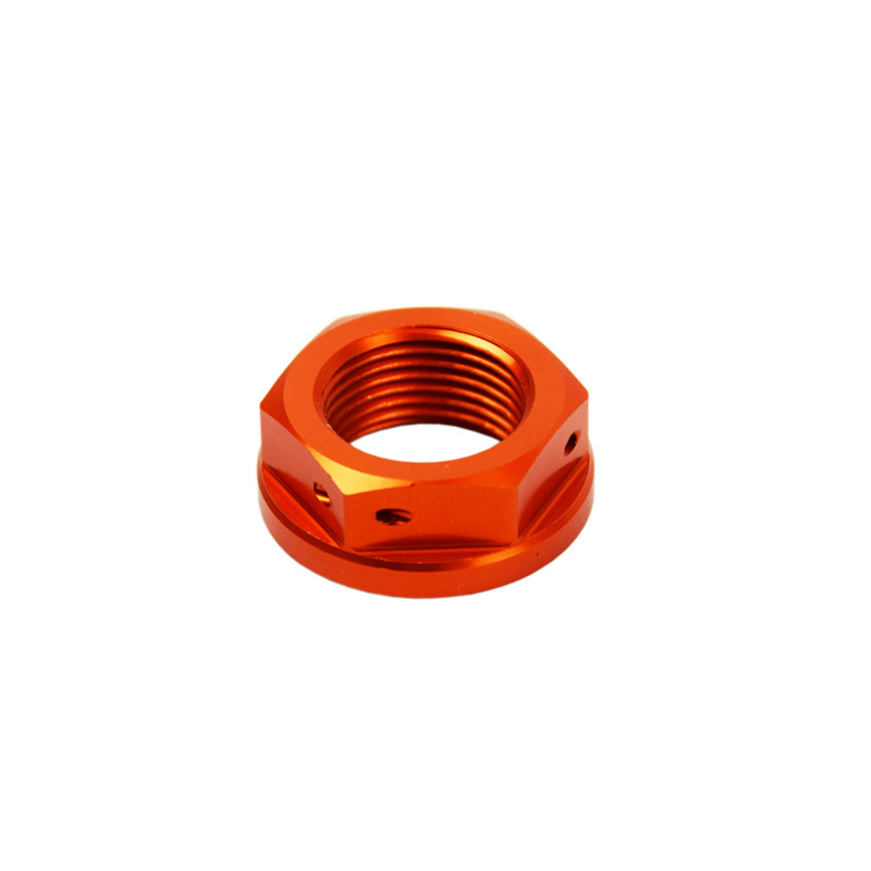 Ecrou de Colonne de Direction Anodise Motocross Enduro SCAR Orange 3.20150N