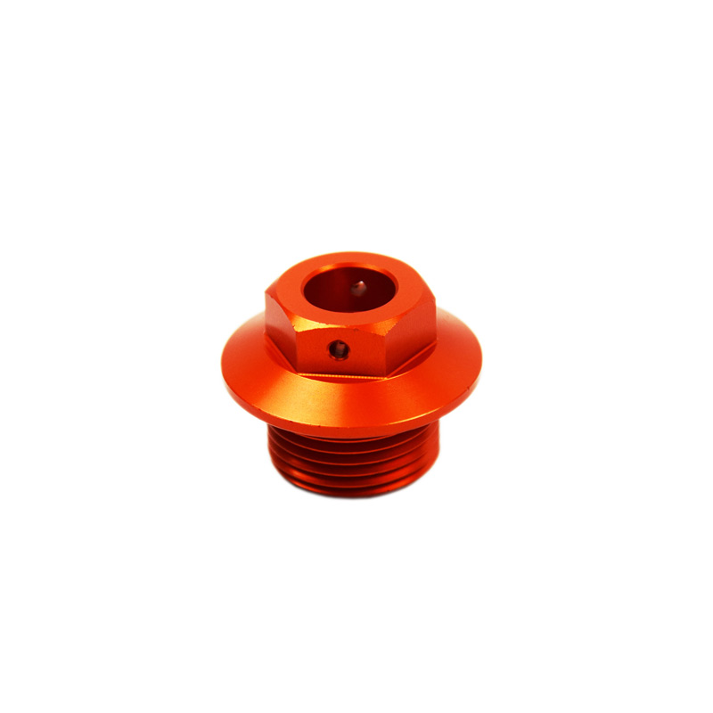 Ecrou de Colonne de Direction Anodise Motocross Enduro SCAR Orange 5.20150N