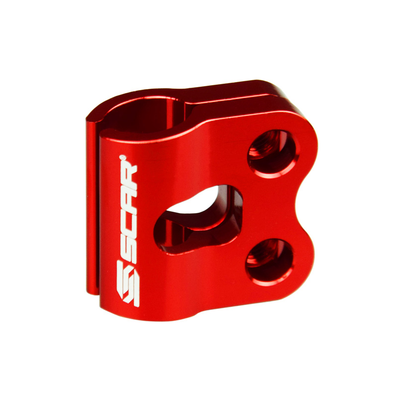 Fixation Guide Durite de Frein Avant Motocross Enduro Scar Rouge