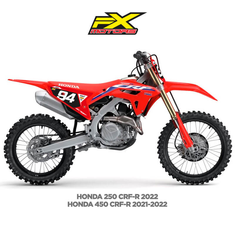 Fonds de plaques Motocross Honda CRF 2021 Fond Noir