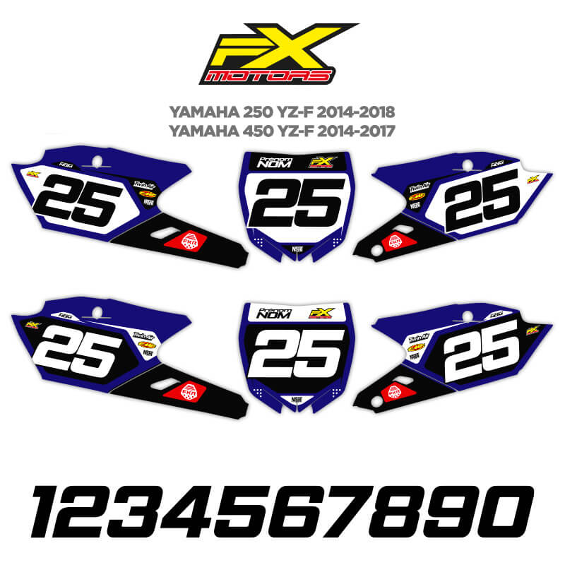 Fonds de plaques Motocross Yamaha 250 450 YZF 2014 2017