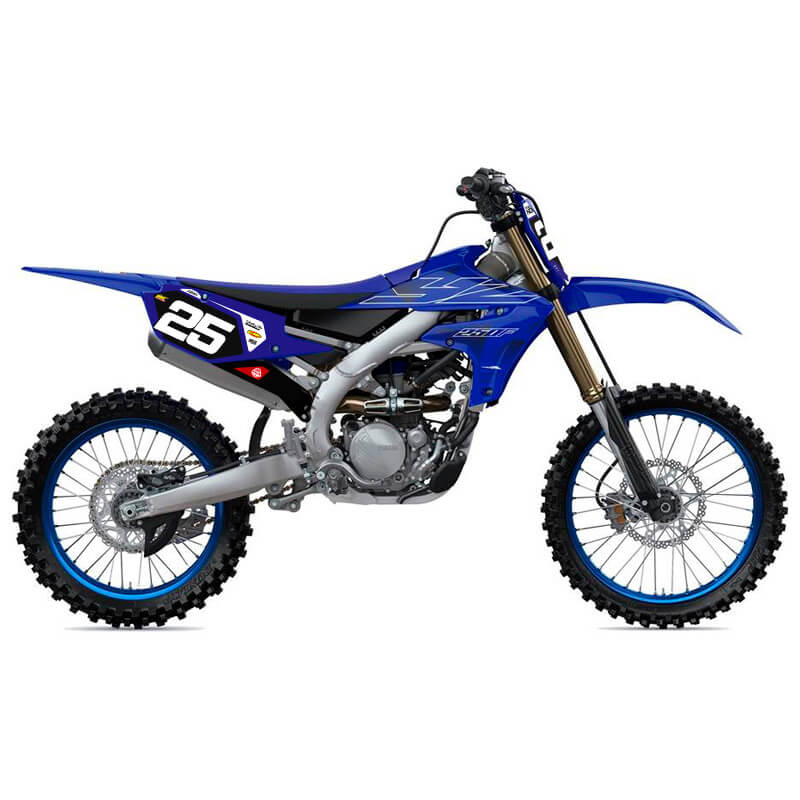 Fonds de plaques Motocross Yamaha 250 450 YZF 2021 Fond NOIR