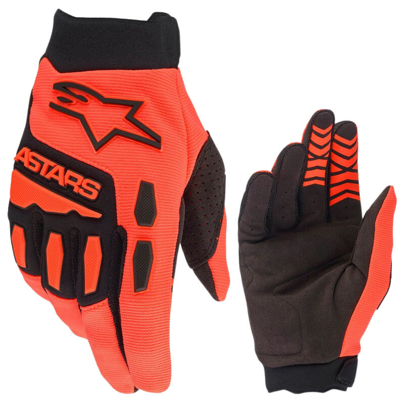 Gants Alpinestars Full Bore Orange Fluo Noir