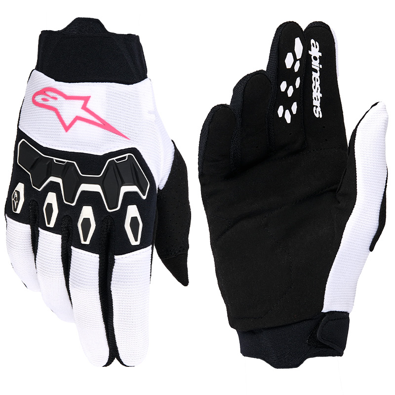 Gants Cross Femme Alpinestars Stella Full Bore V2 Blanc Rose Noir