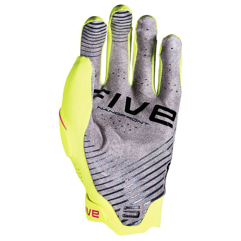 Gants FIVE MXF RACE JauneFluo Rose 2027 paume