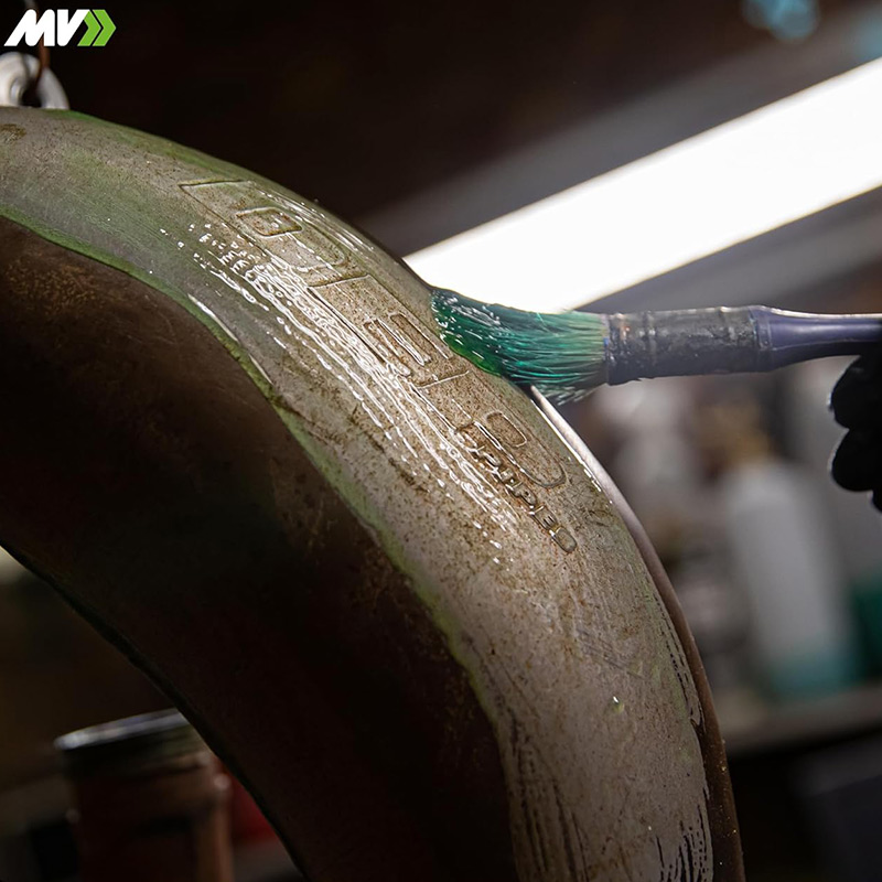 Gel Anti Rouille Rust Remover Motoverde application