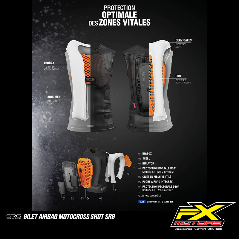 Gilet AIRBAG OFFROAD SHOT SRG Enduro Trail