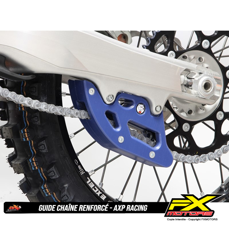 Guide Chaine Renforce Motocross Enduro AXP RACING Bleu Husqvarna