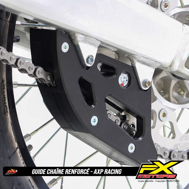 Guide Chaine Renforce Motocross Enduro AXP RACING Noir Sherco Profil
