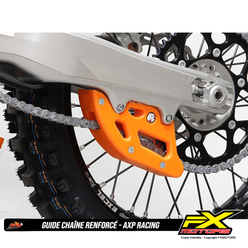 Guide Chaine Renforce Motocross Enduro AXP RACING Orange KTM