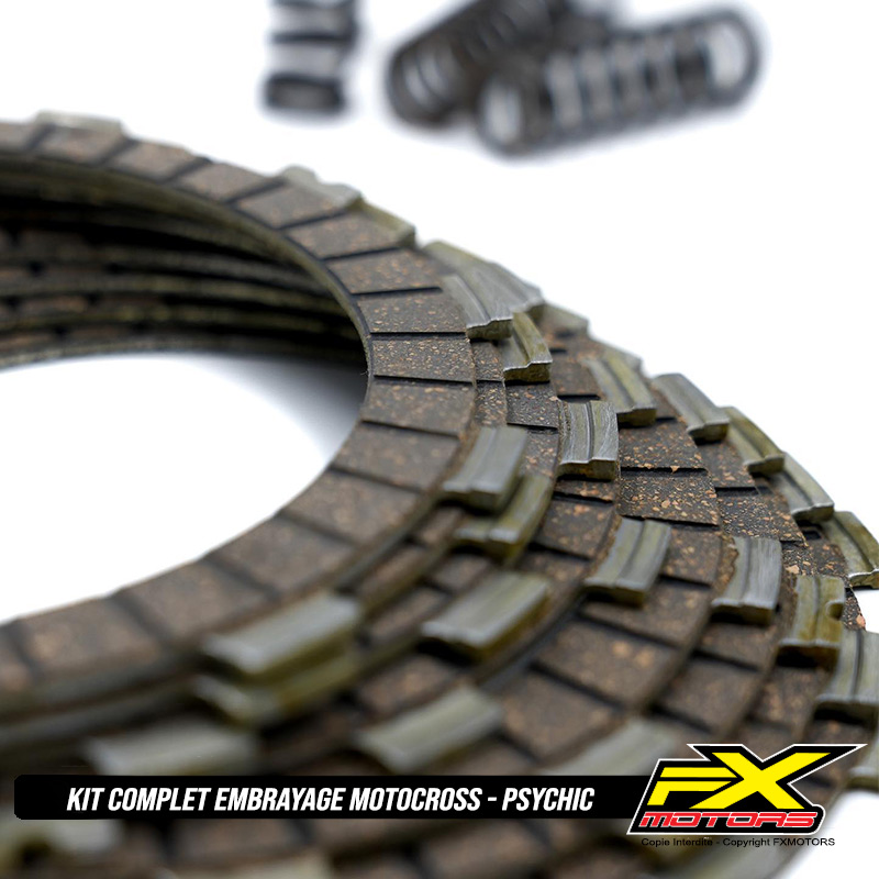 Kit Complet Embrayage Motocross Enduro PSYCHIC MX Pas Cher Disques Garnis