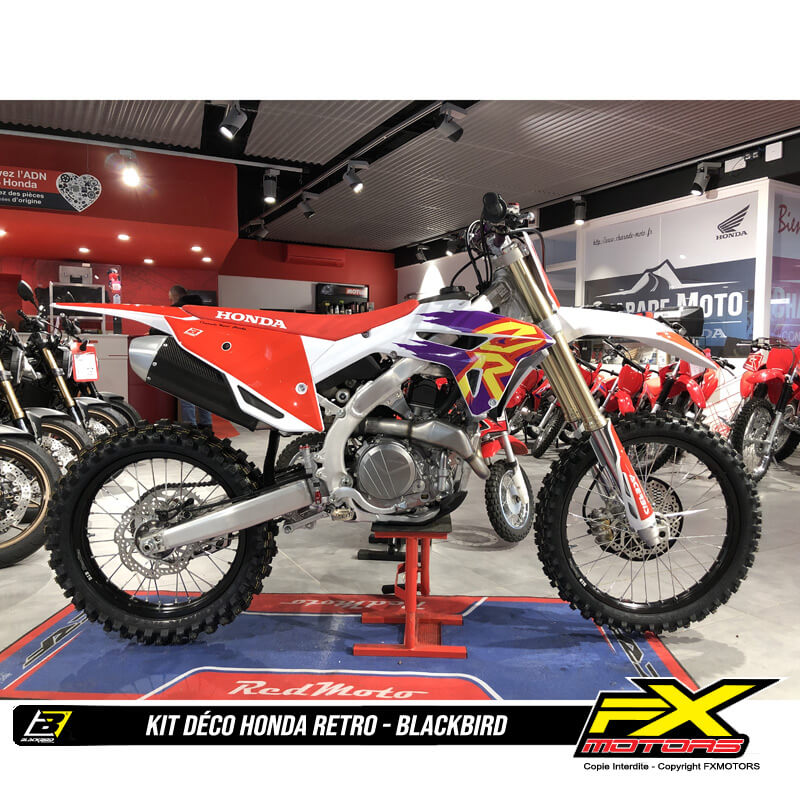 Kit Deco Motocross Pas Cher Blackbird Honda Retro Presentation