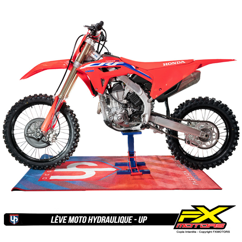 Leve Moto Avec Verin Hydraulique Bleu Rouge Up Design Pas Cher CRF