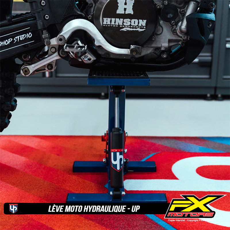 Leve Moto Avec Verin Hydraulique Bleu Rouge Up Design Pas Cher Detail