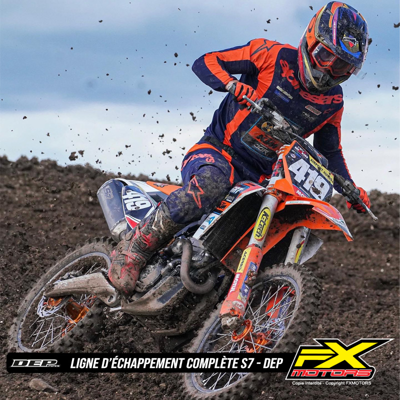 Ligne Echappement Complete DEP Pipes S7 Motocross Enduro Racing